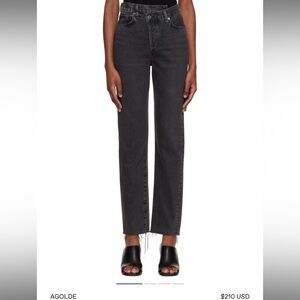 Agolde Criss Cross Jeans Black - Straight Leg - Raw Hem - 29